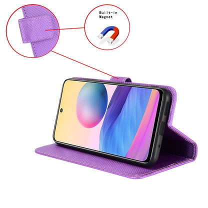 For Sony Xperia 10 VI 2024 Diamond Texture Leather Phone Case(Purple) - Sony Cases by buy2fix | Online Shopping UK | buy2fix