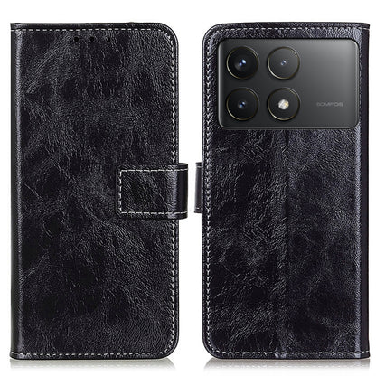 For Xiaomi Redmi K70 5G / K70 Pro 5G Retro Crazy Horse Texture Leather Phone Case(Black) - K70 Cases by buy2fix | Online Shopping UK | buy2fix