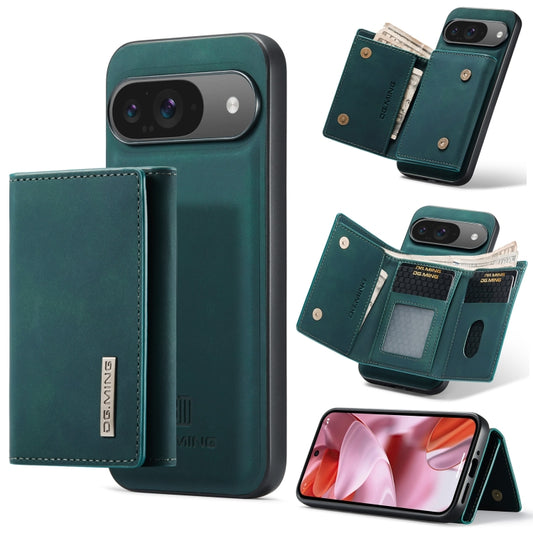 For Google Pixel 9 / 9 Pro DG.MING M1 Series 3-Fold Multi Card Wallet + Magnetic Phone Case(Green) - Google Cases by DG.MING | Online Shopping UK | buy2fix