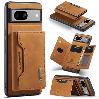 For Google Pixel 7A DG.MING M2 Series 3-Fold Multi Card Bag + Magnetic Phone Case(Brown) - Google Cases by DG.MING | Online Shopping UK | buy2fix