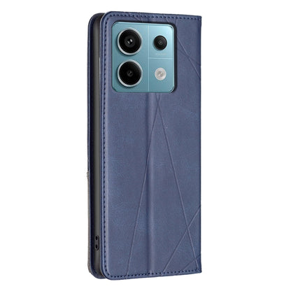 For Xiaomi Redmi Note 13 Pro 5G Rhombus Texture Magnetic Leather Phone Case(Blue) - Xiaomi Cases by buy2fix | Online Shopping UK | buy2fix