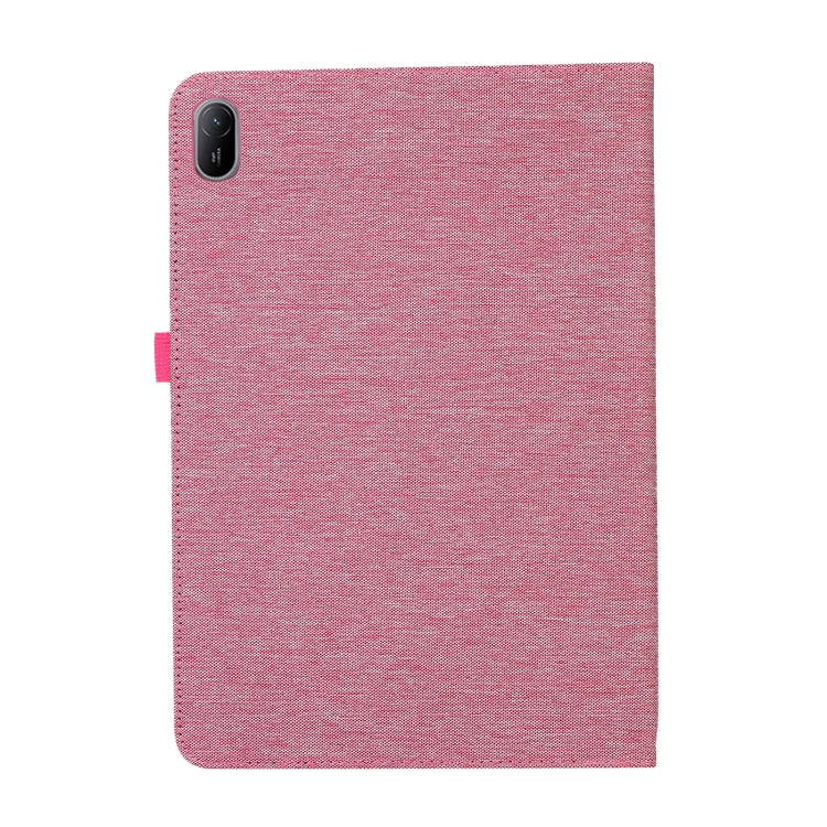 For Huawei MatePad SE 11 2024 Fabric Leather Tablet Case(Rose Red) - Huawei by buy2fix | Online Shopping UK | buy2fix