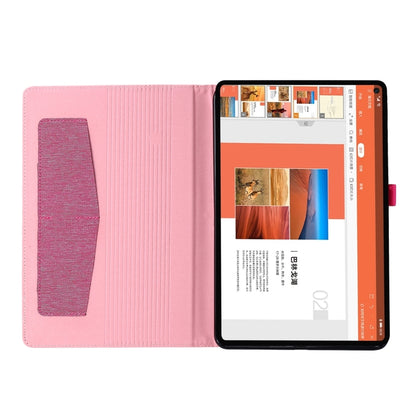 For Huawei MatePad SE 11 2024 Fabric Leather Tablet Case(Rose Red) - Huawei by buy2fix | Online Shopping UK | buy2fix