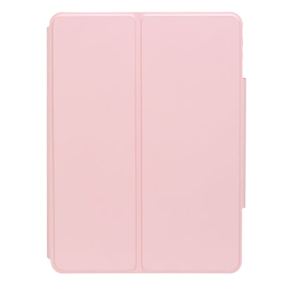 For iPad 10th Gen 10.9 2022 F10BS 360 Rotation Acrylic Transparent Bluetooth Keyboard Leather Case With Backlight(Pink) - Universal by buy2fix | Online Shopping UK | buy2fix