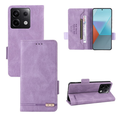 For Xiaomi Redmi Note 13 Pro 5G Magnetic Clasp Leather Phone Case(Purple) - Note 13 Pro Cases by buy2fix | Online Shopping UK | buy2fix