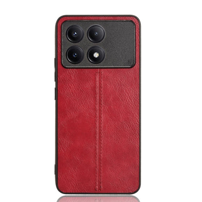 For Xiaomi Redmi K70 / K70 Pro Sewing Cow Pattern Skin PC + PU + TPU Phone Case(Red) - K70 Pro Cases by buy2fix | Online Shopping UK | buy2fix