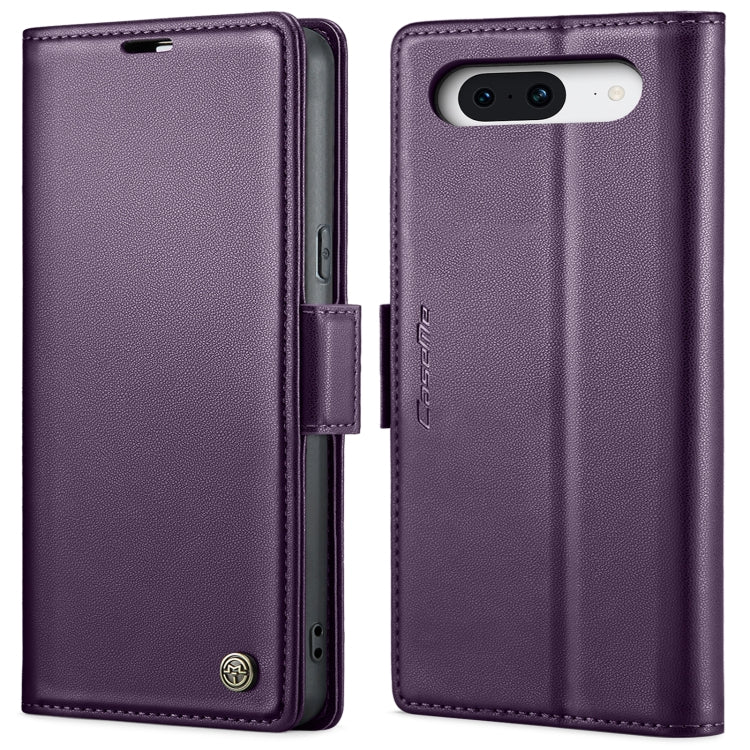 For Google Pixel 8 CaseMe 023 Butterfly Buckle Litchi Texture RFID Anti-theft Leather Phone Case(Pearly Purple) - Google Cases by CaseMe | Online Shopping UK | buy2fix