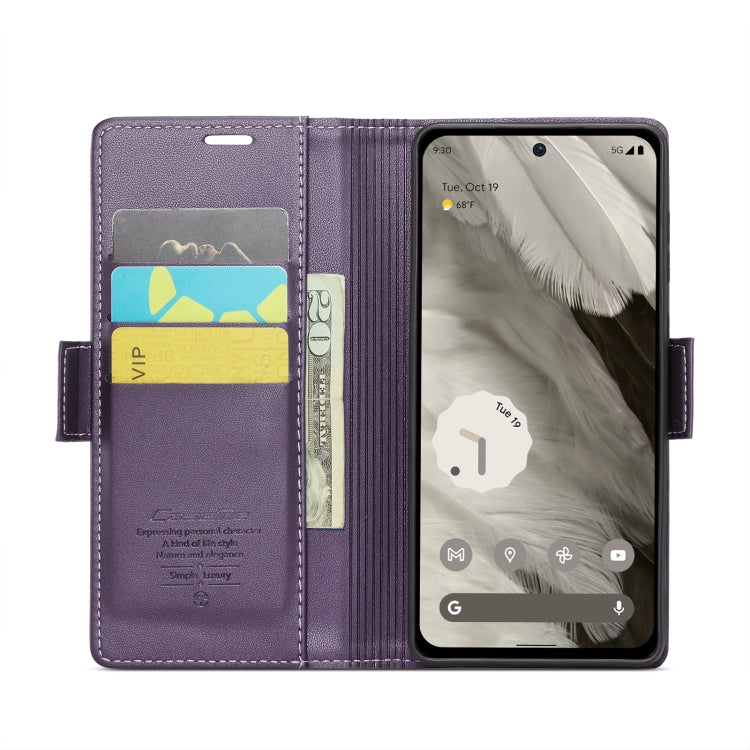 For Google Pixel 8 CaseMe 023 Butterfly Buckle Litchi Texture RFID Anti-theft Leather Phone Case(Pearly Purple) - Google Cases by CaseMe | Online Shopping UK | buy2fix