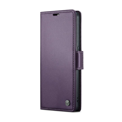 For OPPO Reno7 Z Global/Reno7 Lite Global CaseMe 023 Butterfly Buckle Litchi Texture RFID Anti-theft Leather Phone Case(Pearly Purple) - OPPO Cases by CaseMe | Online Shopping UK | buy2fix