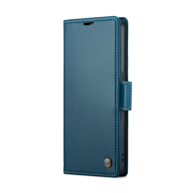 For OPPO Reno8 Lite Global CaseMe 023 Butterfly Buckle Litchi Texture RFID Anti-theft Leather Phone Case(Blue) - OPPO Cases by CaseMe | Online Shopping UK | buy2fix