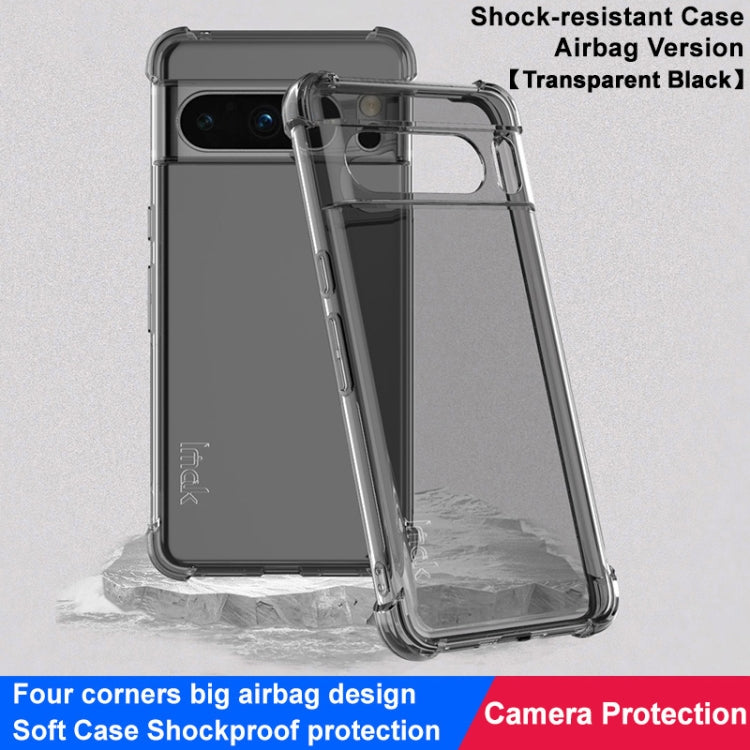 For Google Pixel 8 Pro imak Shockproof Airbag TPU Phone Case(Transparent Black) - Google Cases by imak | Online Shopping UK | buy2fix
