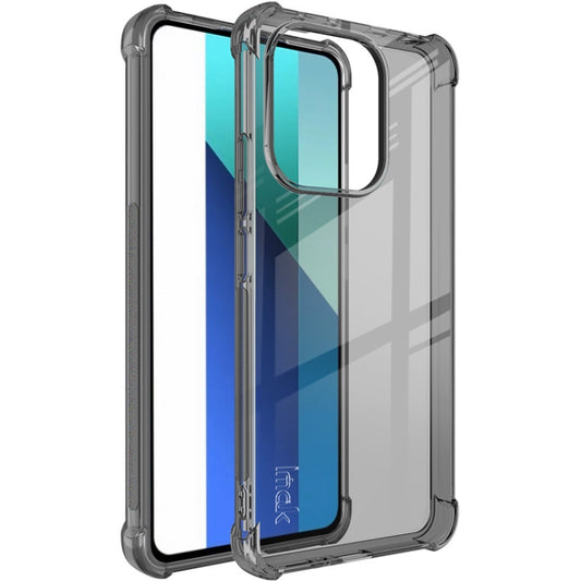 For Xiaomi Redmi Note 13 4G Global imak Shockproof Airbag TPU Phone Case(Transparent Black) - Note 13 Cases by imak | Online Shopping UK | buy2fix