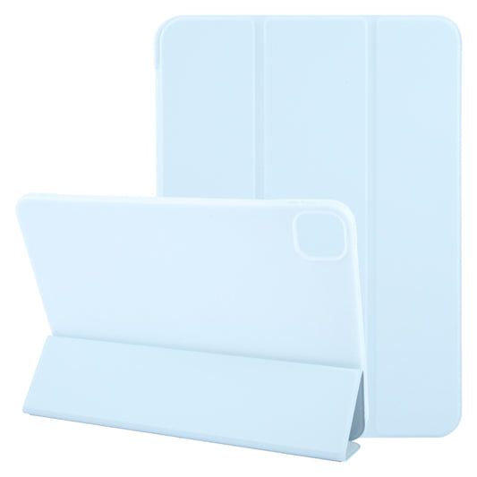 For iPad Air 11 2024 GEBEI 3-folding Holder Shockproof Flip Leather Tablet Case(Sky Blue) - iPad Air 11 2024 Cases by GEBEI | Online Shopping UK | buy2fix