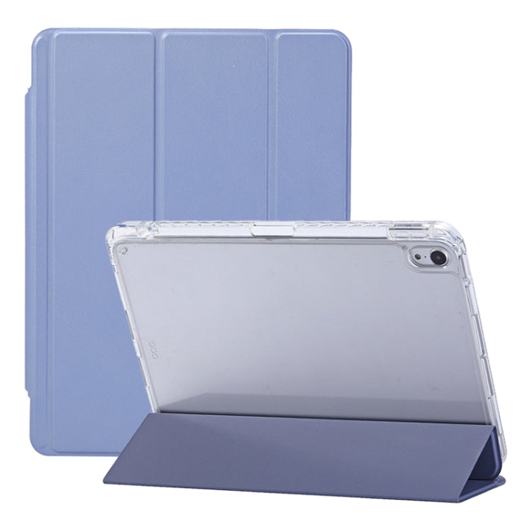 For iPad Air 11 2024 / iPad Pro 11 3-Fold Lock Buckle Leather Smart Tablet Case(Lavender Purple) - iPad Pro 11 (2022/2021) Cases by buy2fix | Online Shopping UK | buy2fix