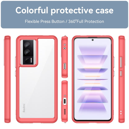 For Xiaomi Poco F5 Pro Colorful Series Acrylic Hybrid TPU Phone Case(Red) - Xiaomi Cases by buy2fix | Online Shopping UK | buy2fix