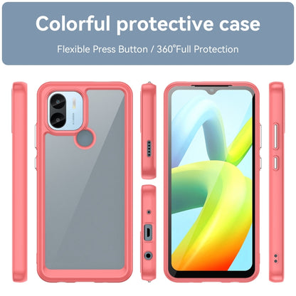 For Xiaomi Redmi A1+ Colorful Series Acrylic Hybrid TPU Phone Case(Red) - Xiaomi Cases by buy2fix | Online Shopping UK | buy2fix