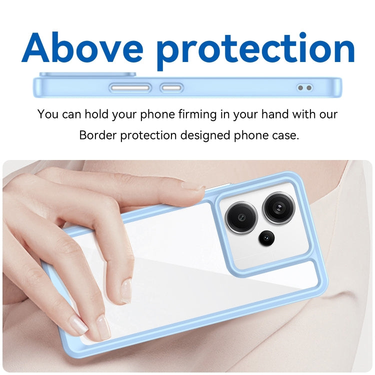 For Xiaomi Redmi Note 13 Pro+ Colorful Series Acrylic Hybrid TPU Phone Case(Blue) - Note 13 Pro+ Cases by buy2fix | Online Shopping UK | buy2fix