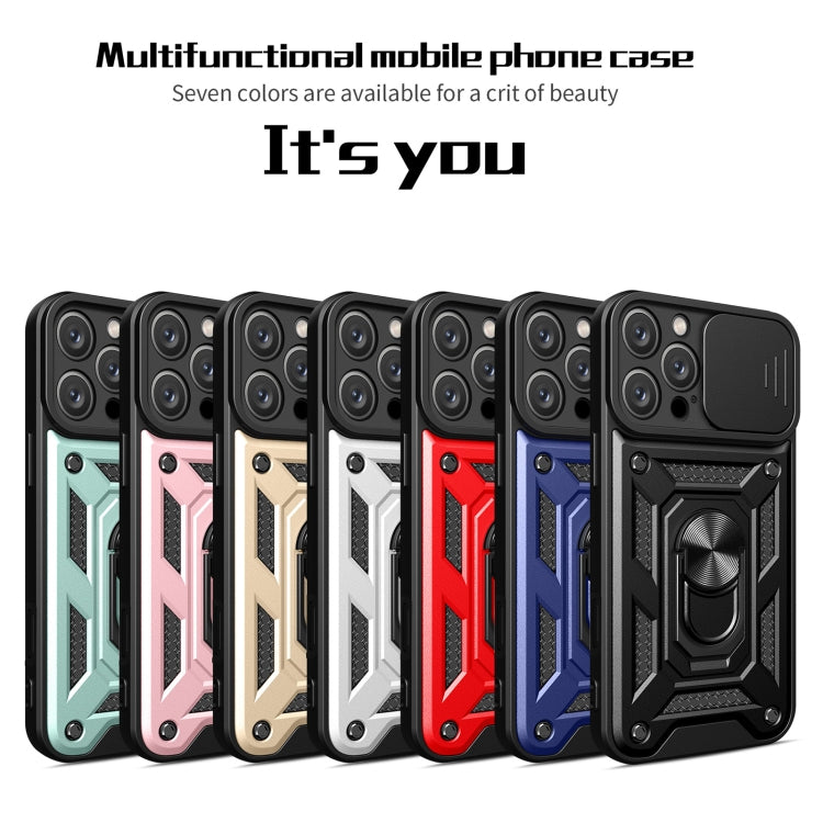 For iPhone 16 Pro Max Sliding Camera Cover Design TPU+PC Phone Case(Silver) - iPhone 16 Pro Max Cases by buy2fix | Online Shopping UK | buy2fix