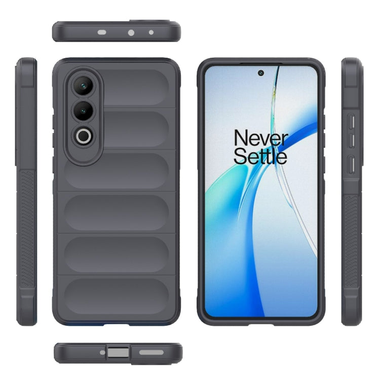 For OnePlus Nord CE4 5G Global Magic Shield TPU + Flannel Phone Case(Dark Grey) - OnePlus Cases by buy2fix | Online Shopping UK | buy2fix