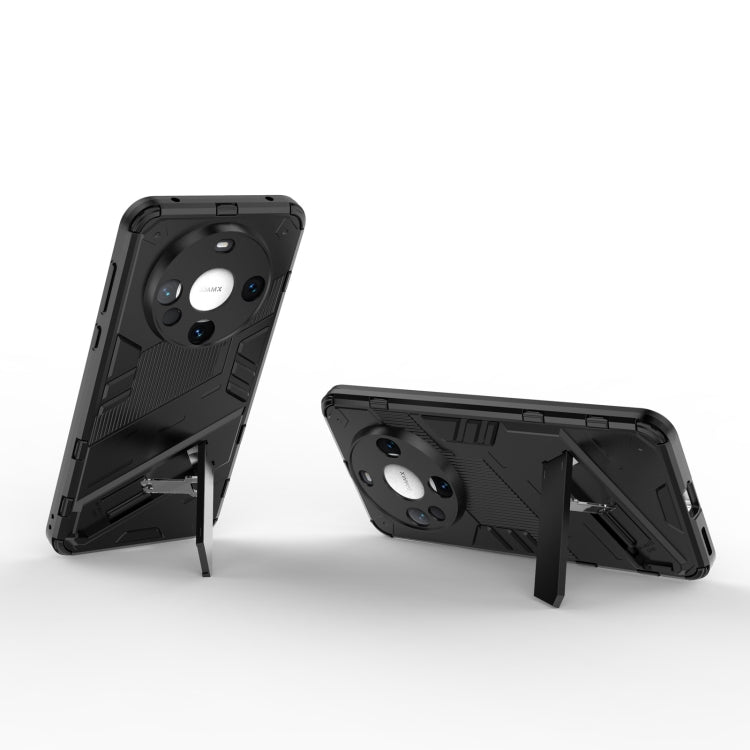 For Huawei Mate 60 Punk Armor 2 in 1 PC + TPU Phone Case with Holder(Black) - Huawei Cases by buy2fix | Online Shopping UK | buy2fix