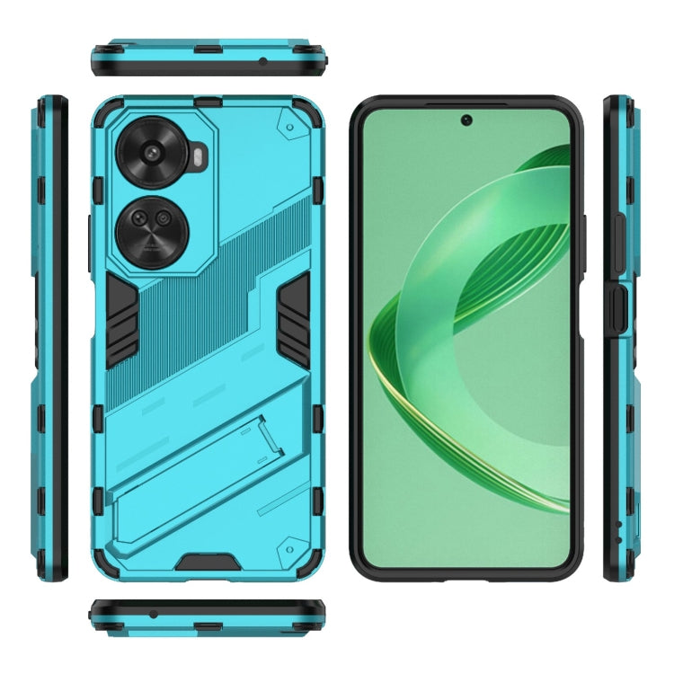 For Huawei nova 11 SE Punk Armor 2 in 1 PC + TPU Phone Case with Holder(Blue) - Huawei Cases by buy2fix | Online Shopping UK | buy2fix
