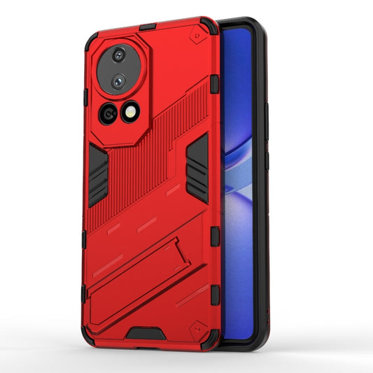 For Huawei nova 12 Pro Punk Armor 2 in 1 PC + TPU Phone Case with Holder(Red) - Huawei Cases by buy2fix | Online Shopping UK | buy2fix