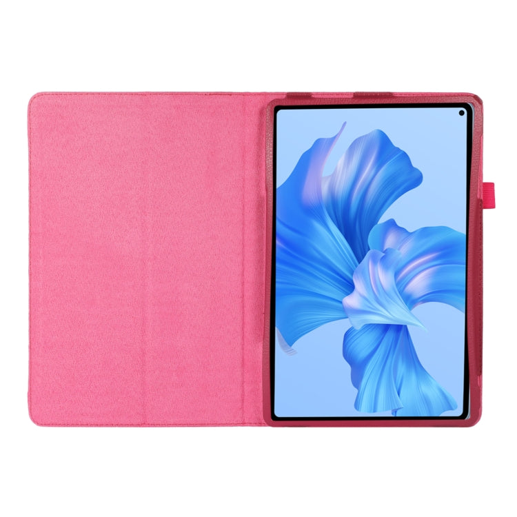 For Huawei MatePad Pro 11 2024 Litchi Texture Leather Tablet Case with Holder(Rose Red) - Huawei by buy2fix | Online Shopping UK | buy2fix
