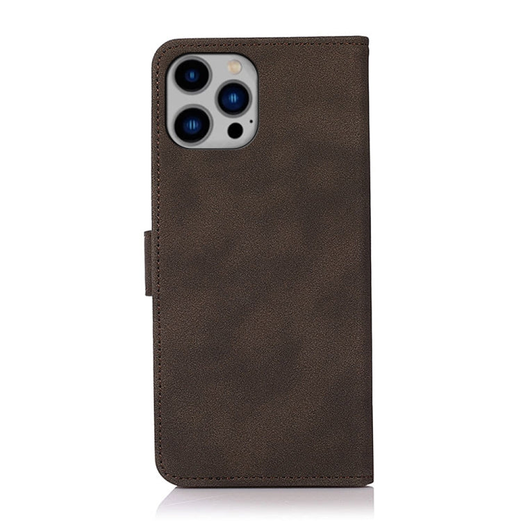 For iPhone 16 Pro Max KHAZNEH Matte Texture Leather Phone Case(Brown) - iPhone 16 Pro Max Cases by buy2fix | Online Shopping UK | buy2fix