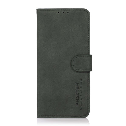 For iPhone 16 Plus KHAZNEH Matte Texture Leather Phone Case(Green) - iPhone 16 Plus Cases by buy2fix | Online Shopping UK | buy2fix