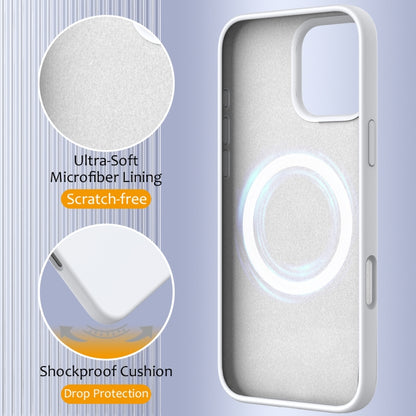 For iPhone 16 Pro Shockproof Silicone Magsafe Phone Case(White) - iPhone 16 Pro Cases by buy2fix | Online Shopping UK | buy2fix