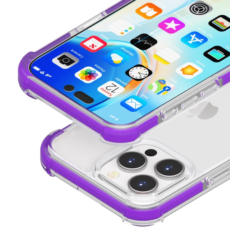 For iPhone 16 Pro Max Four-corner Shockproof TPU + Acrylic Phone Case(Purple) - iPhone 16 Pro Max Cases by buy2fix | Online Shopping UK | buy2fix