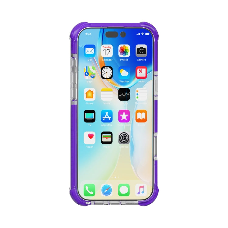 For iPhone 16 Pro Four-corner Shockproof TPU + Acrylic Phone Case(Purple) - iPhone 16 Pro Cases by buy2fix | Online Shopping UK | buy2fix