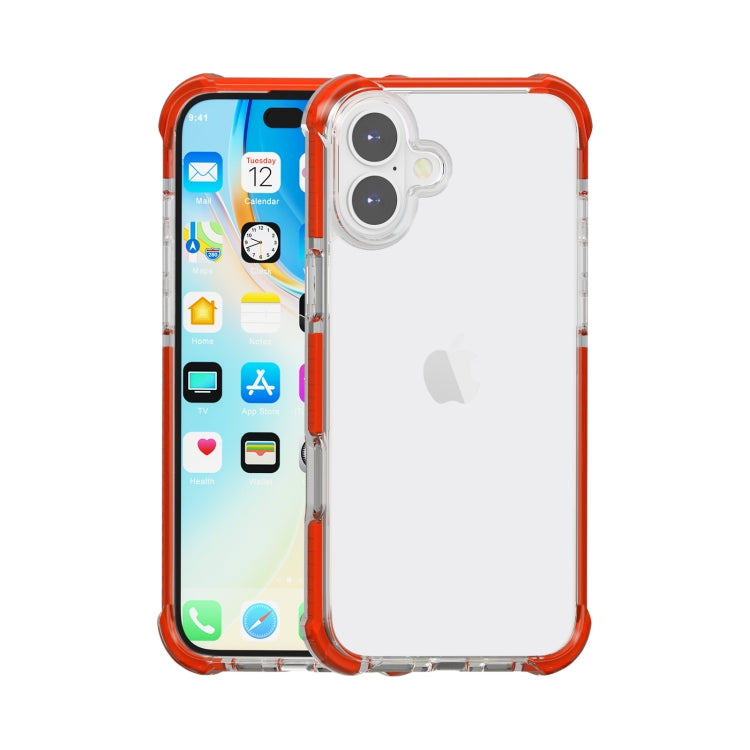 For iPhone 16 Plus Four-corner Shockproof TPU + Acrylic Phone Case(Red) - iPhone 16 Plus Cases by buy2fix | Online Shopping UK | buy2fix