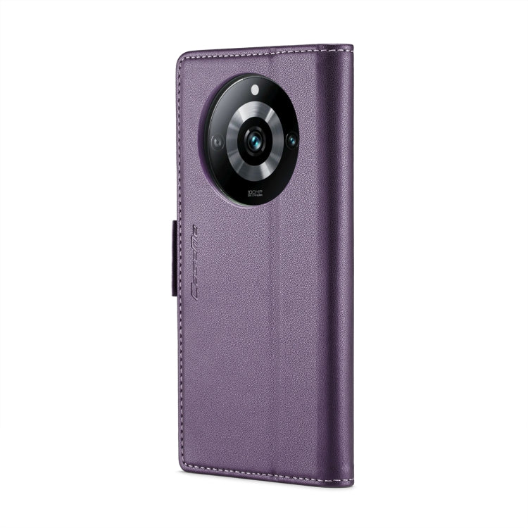 For Realme 11 Pro/11 Pro+ CaseMe 023 Butterfly Buckle Litchi Texture RFID Anti-theft Leather Phone Case(Pearly Purple) - Realme Cases by CaseMe | Online Shopping UK | buy2fix