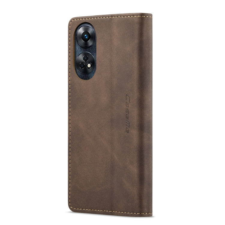 For OPPO Reno8 T 4G CaseMe 013 Multifunctional Horizontal Flip Leather Phone Case(Coffee) - OPPO Cases by CaseMe | Online Shopping UK | buy2fix