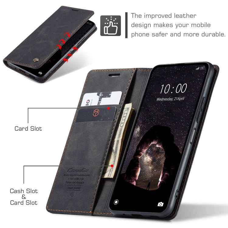 For Xiaomi Redmi Note 13 5G CaseMe 013 Multifunctional Horizontal Flip Leather Phone Case(Black) - Xiaomi Cases by CaseMe | Online Shopping UK | buy2fix