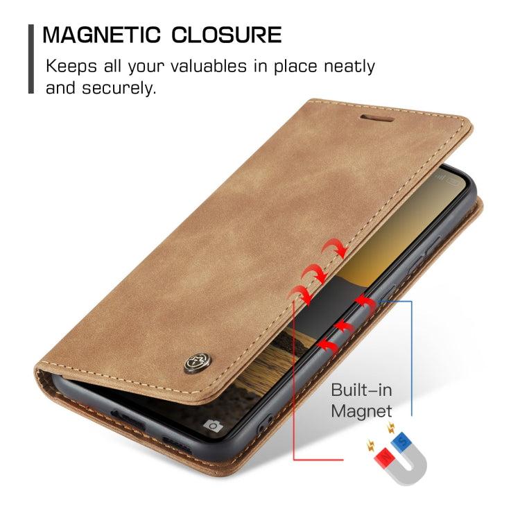 For Xiaomi Redmi Note 13 Pro 5G CaseMe 013 Multifunctional Horizontal Flip Leather Phone Case(Brown) - Xiaomi Cases by CaseMe | Online Shopping UK | buy2fix