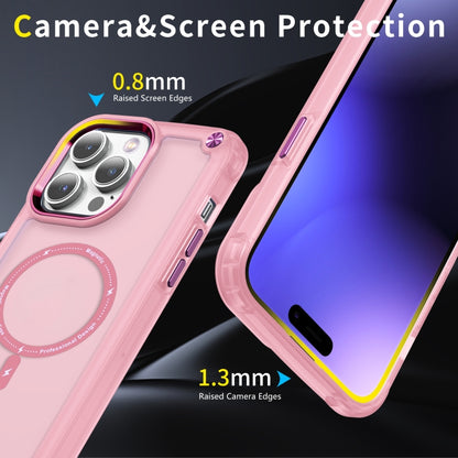 For iPhone 11 Pro Max Skin Feel TPU + PC MagSafe Magnetic Phone Case(Transparent Pink) - iPhone 11 Pro Max Cases by buy2fix | Online Shopping UK | buy2fix