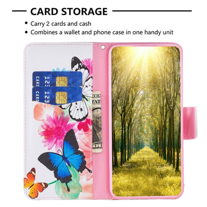 For iPhone 16 Pro Max Colored Drawing Pattern Leather Phone Case(Butterflies) - iPhone 16 Pro Max Cases by buy2fix | Online Shopping UK | buy2fix