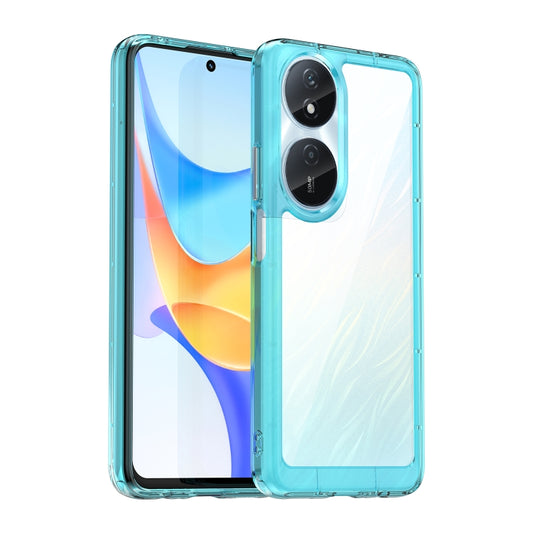 For Honor Play 50 Plus Colorful Series Acrylic Hybrid TPU Phone Case(Transparent Blue) - Honor Cases by buy2fix | Online Shopping UK | buy2fix