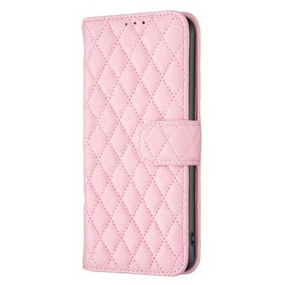 For iPhone 16 Plus Diamond Lattice Wallet Flip Leather Phone Case(Pink) - iPhone 16 Plus Cases by buy2fix | Online Shopping UK | buy2fix