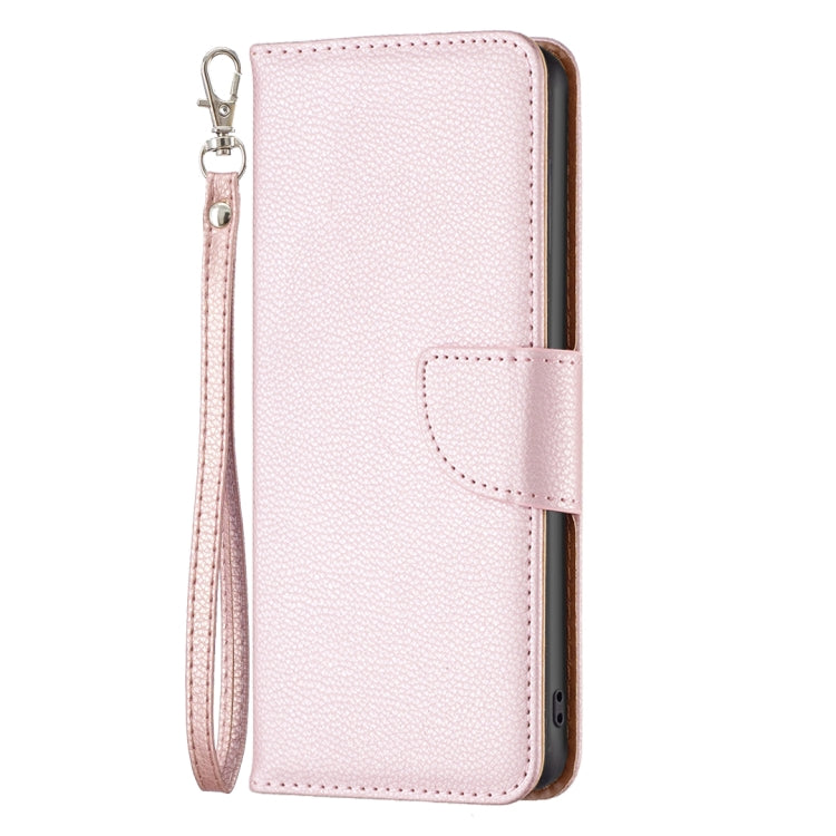 For iPhone 16 Pro Max Litchi Texture Pure Color Flip Leather Phone Case(Rose Gold) - iPhone 16 Pro Max Cases by buy2fix | Online Shopping UK | buy2fix