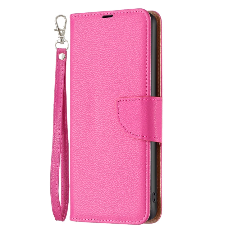 For iPhone 16 Litchi Texture Pure Color Flip Leather Phone Case(Rose Red) - iPhone 16 Cases by buy2fix | Online Shopping UK | buy2fix