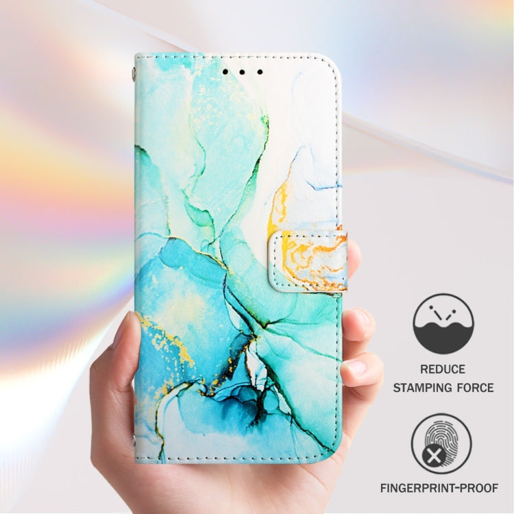 For iPhone 16 Pro PT003 Marble Pattern Flip Leather Phone Case(Green LS003) - iPhone 16 Pro Cases by buy2fix | Online Shopping UK | buy2fix