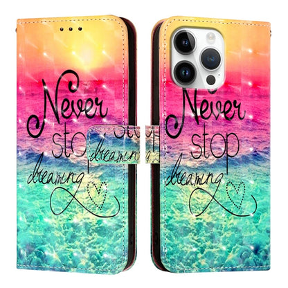 For iPhone 16 Pro Max 3D Painting Horizontal Flip Leather Phone Case(Chasing Dreams) - iPhone 16 Pro Max Cases by buy2fix | Online Shopping UK | buy2fix