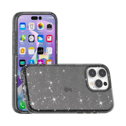 For iPhone 16 Pro Max Shockproof Terminator Glitter Powder Phone Case(Black) - iPhone 16 Pro Max Cases by buy2fix | Online Shopping UK | buy2fix