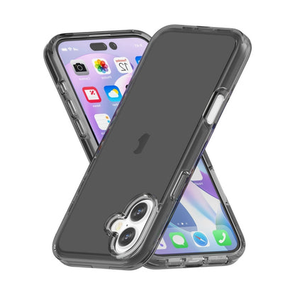 For iPhone 16 Plus Shockproof Terminator Transparent Phone Case(Grey) - iPhone 16 Plus Cases by buy2fix | Online Shopping UK | buy2fix