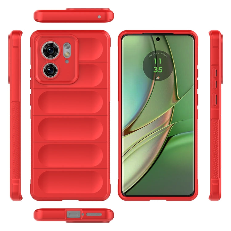For Motorola Edge 40 5G Magic Shield TPU + Flannel Phone Case(Purple) - Motorola Cases by buy2fix | Online Shopping UK | buy2fix