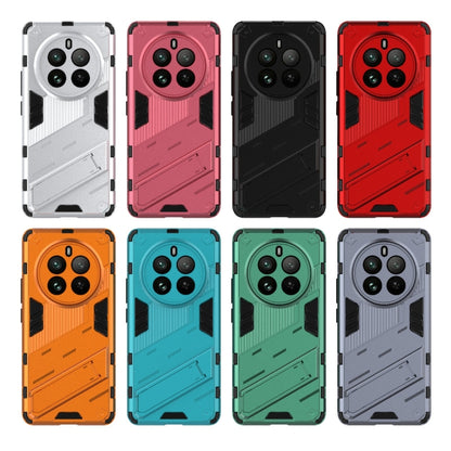 For Realme 12 Pro 5G Global Punk Armor 2 in 1 PC + TPU Phone Case with Holder(Grey) - Realme Cases by buy2fix | Online Shopping UK | buy2fix
