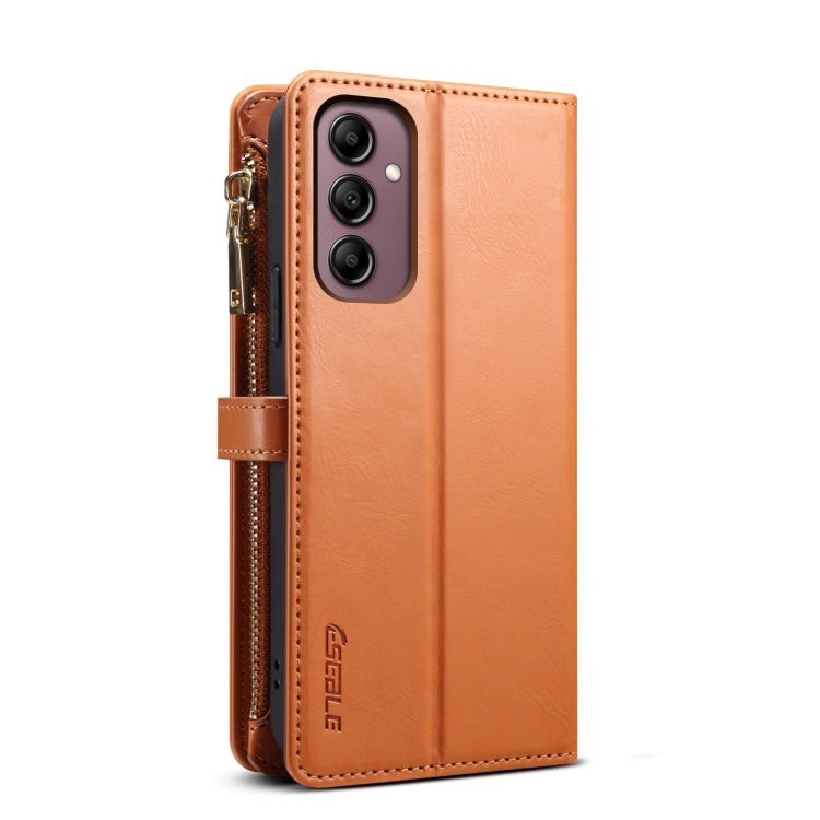 For Samsung Galaxy M55 5G ESEBLE Star Series Lanyard Zipper Wallet RFID Leather Case(Brown) - Galaxy Phone Cases by ESEBLE | Online Shopping UK | buy2fix